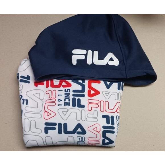 Fila Boys Active Hoodie Sweatshirt Navy Classic Logo Size Small (8) New - Picture 9 of 11
